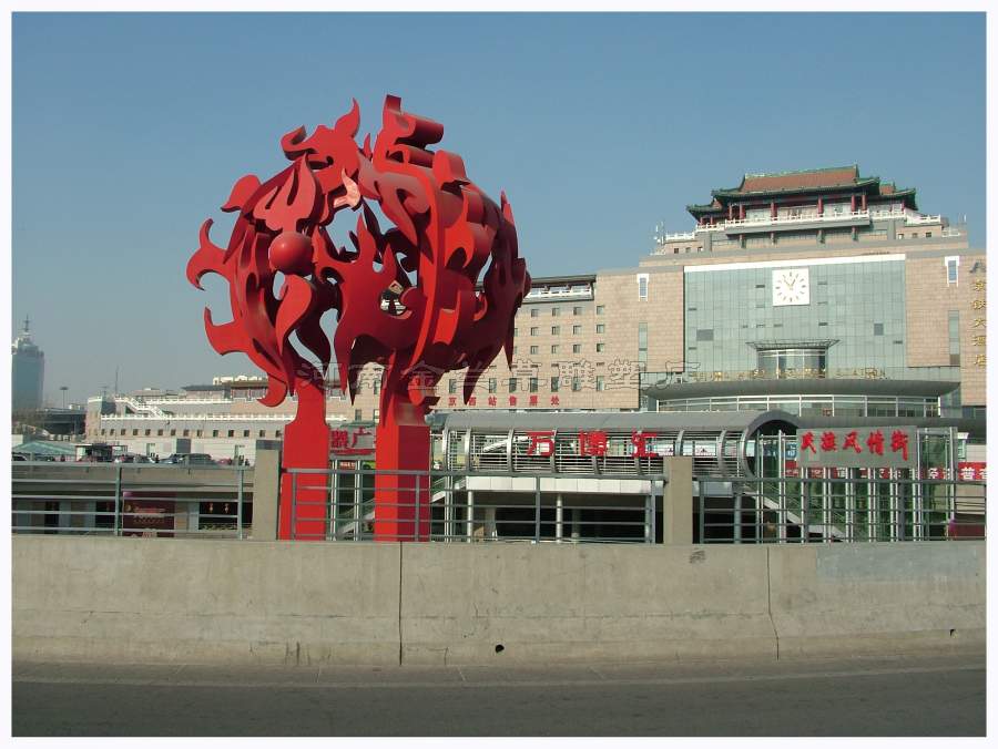 郑州车站广场不锈钢雕塑设计建设